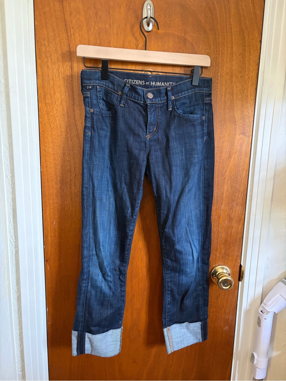 Citizens Of Humanity Indigo Cuffed Cropped Jeans